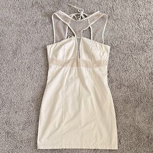 RINASCIMENTO MADE IN ITALY Elegant Cream Mini Dress